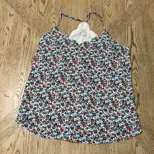 J.Crew Women’s 8 Floral‎ Printed scalloped cami top Sleeveless Tank